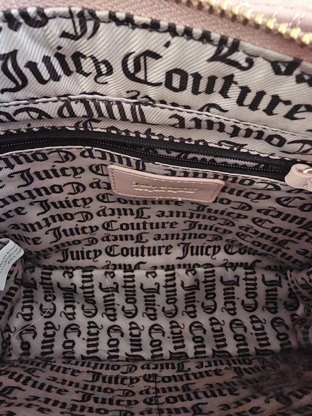 Juicy Couture Pink Quilted Tote Bag with Crossbody Strap - Picture 6 of 7